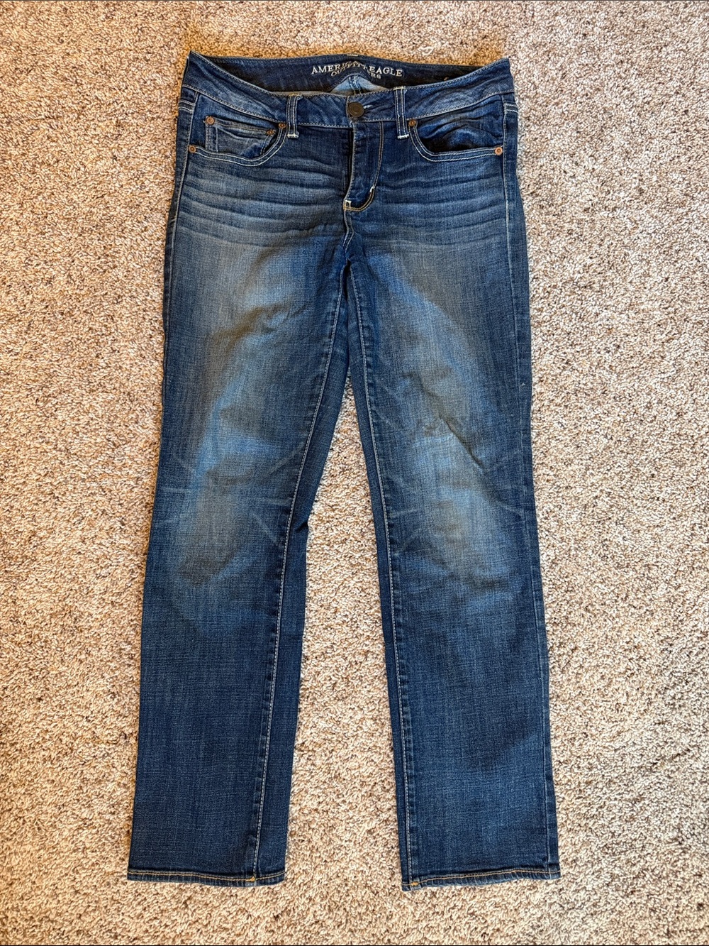 American Eagle Dark Blue Straight Leg Jeans